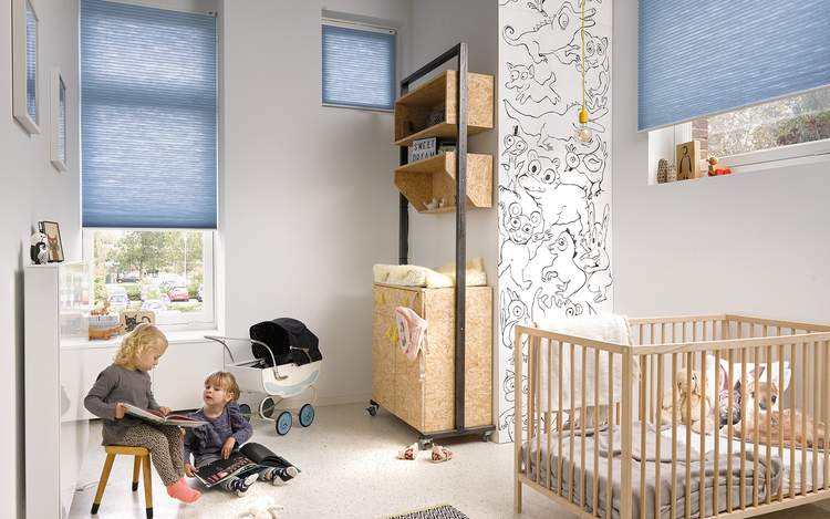 habillage de fenêtre pour chambre d'enfant avec cordon de sécurité pour enfants – stores Duette®