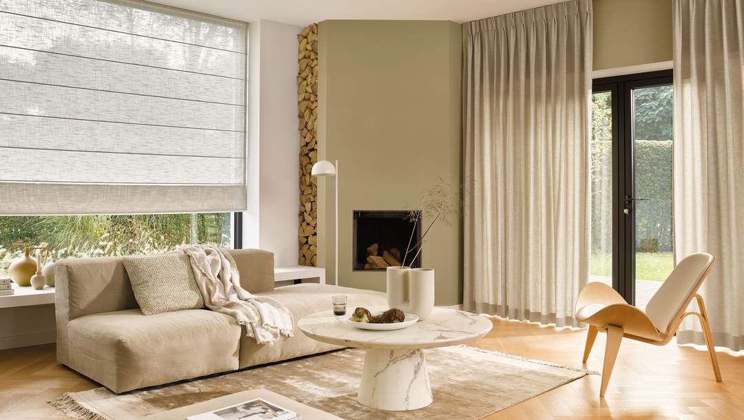 stores textiles et rideaux dans le salon